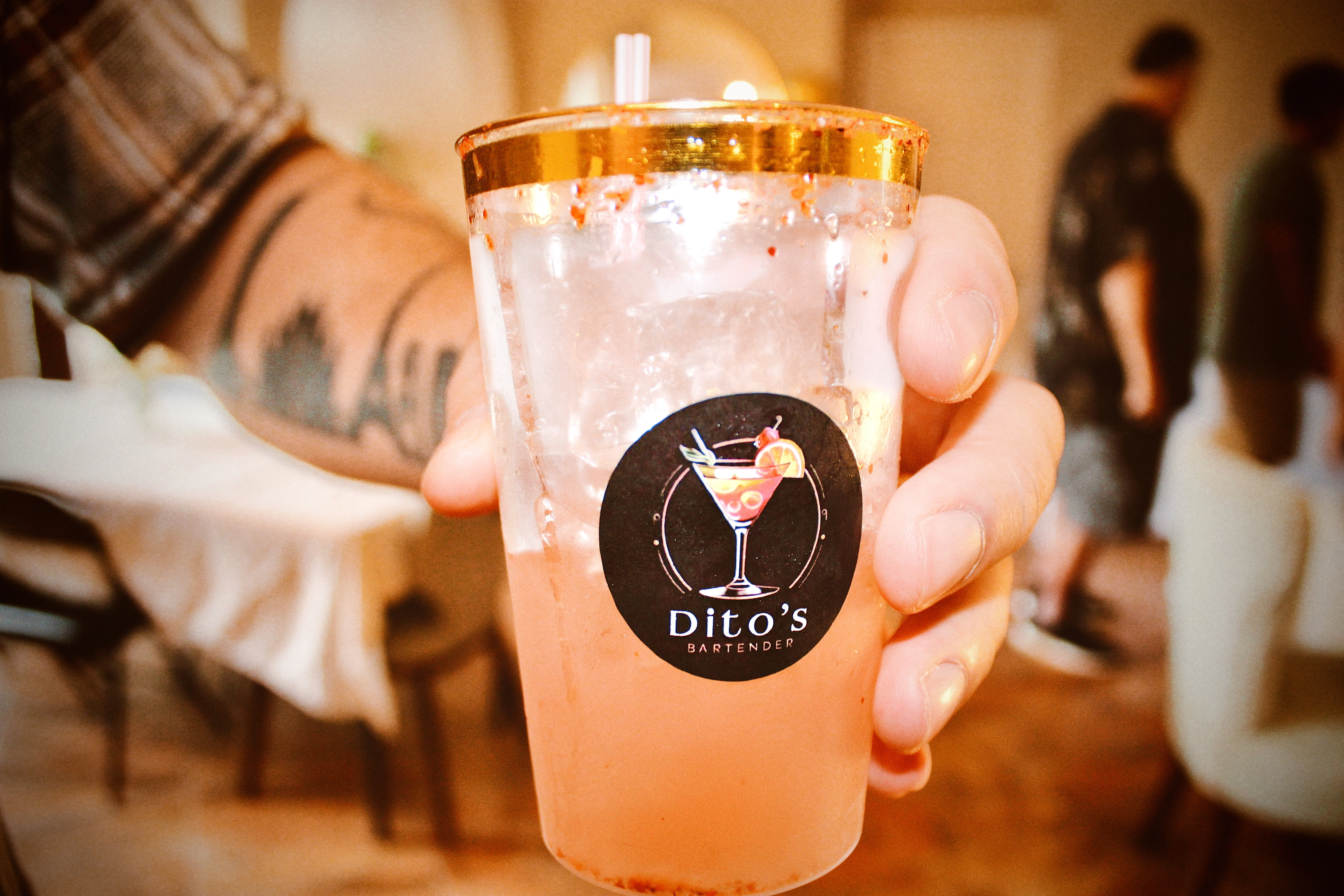 Mobile bar decorated for themed event