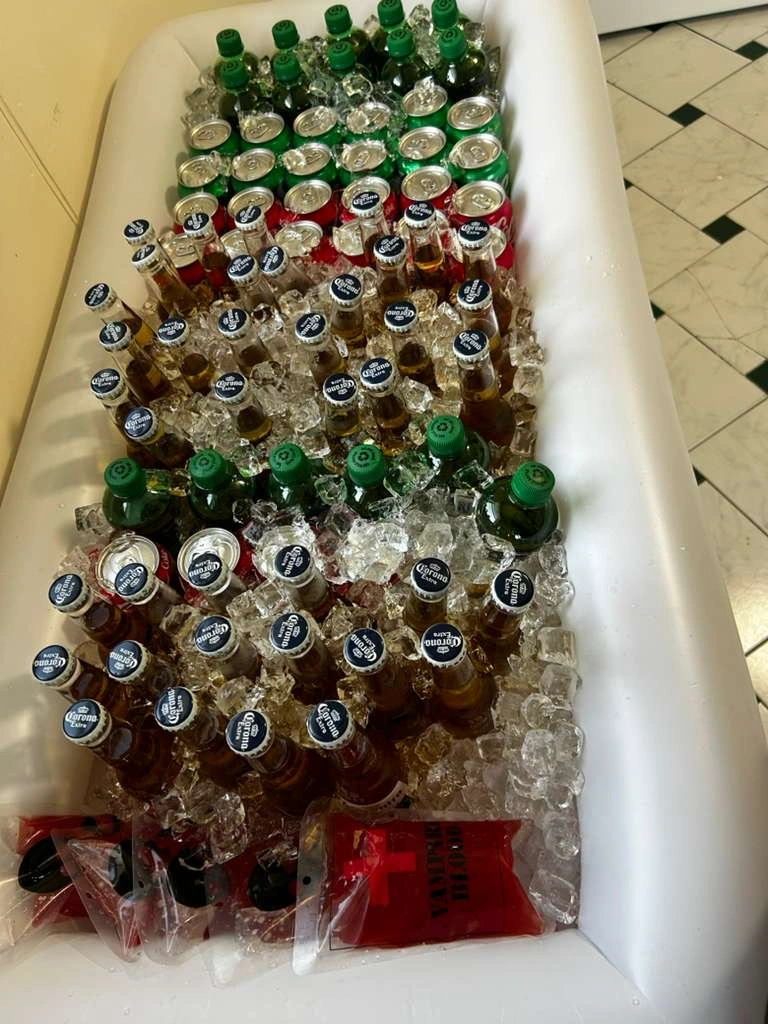 Halloween cocktails with creative decorations