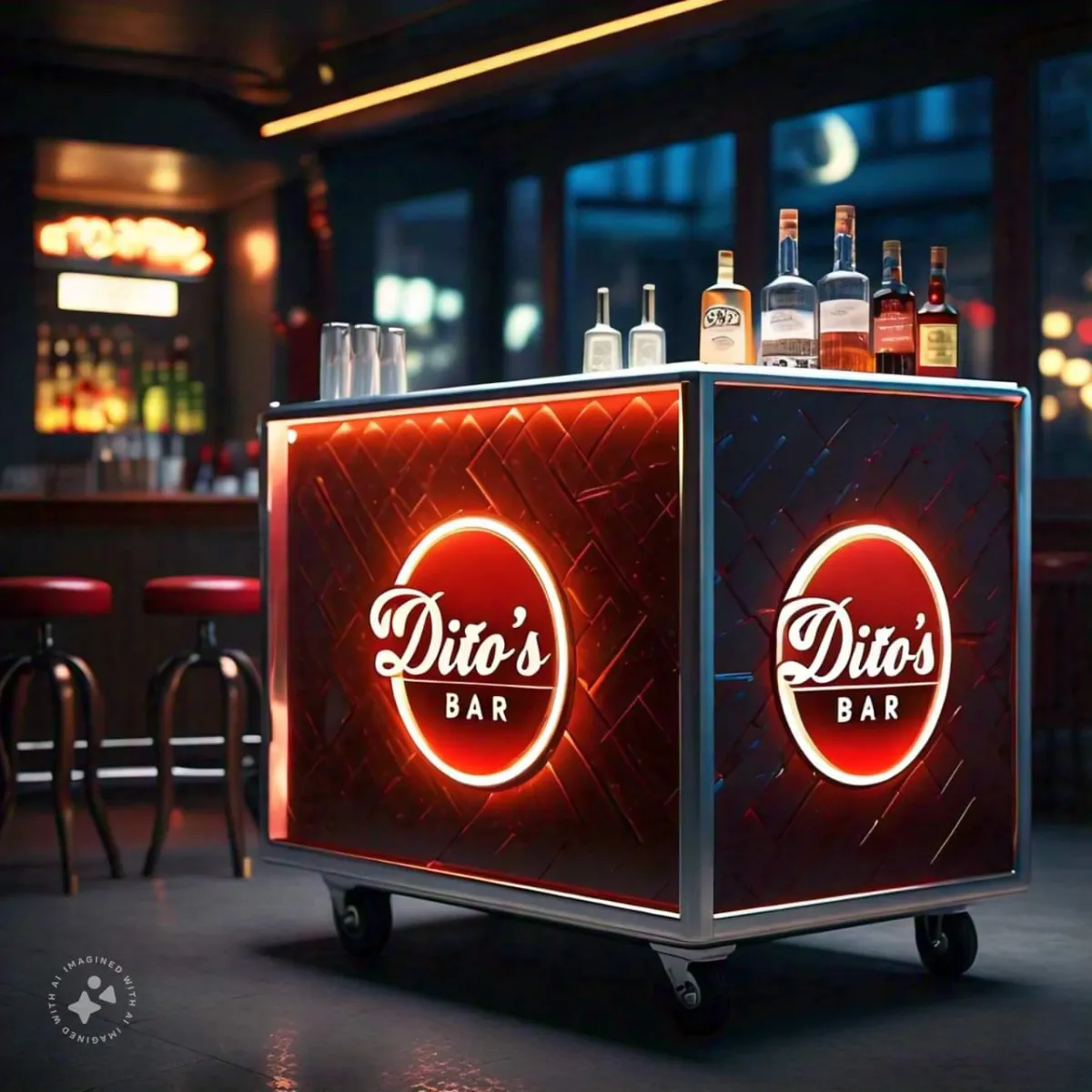 Mobile bar at corporate event
