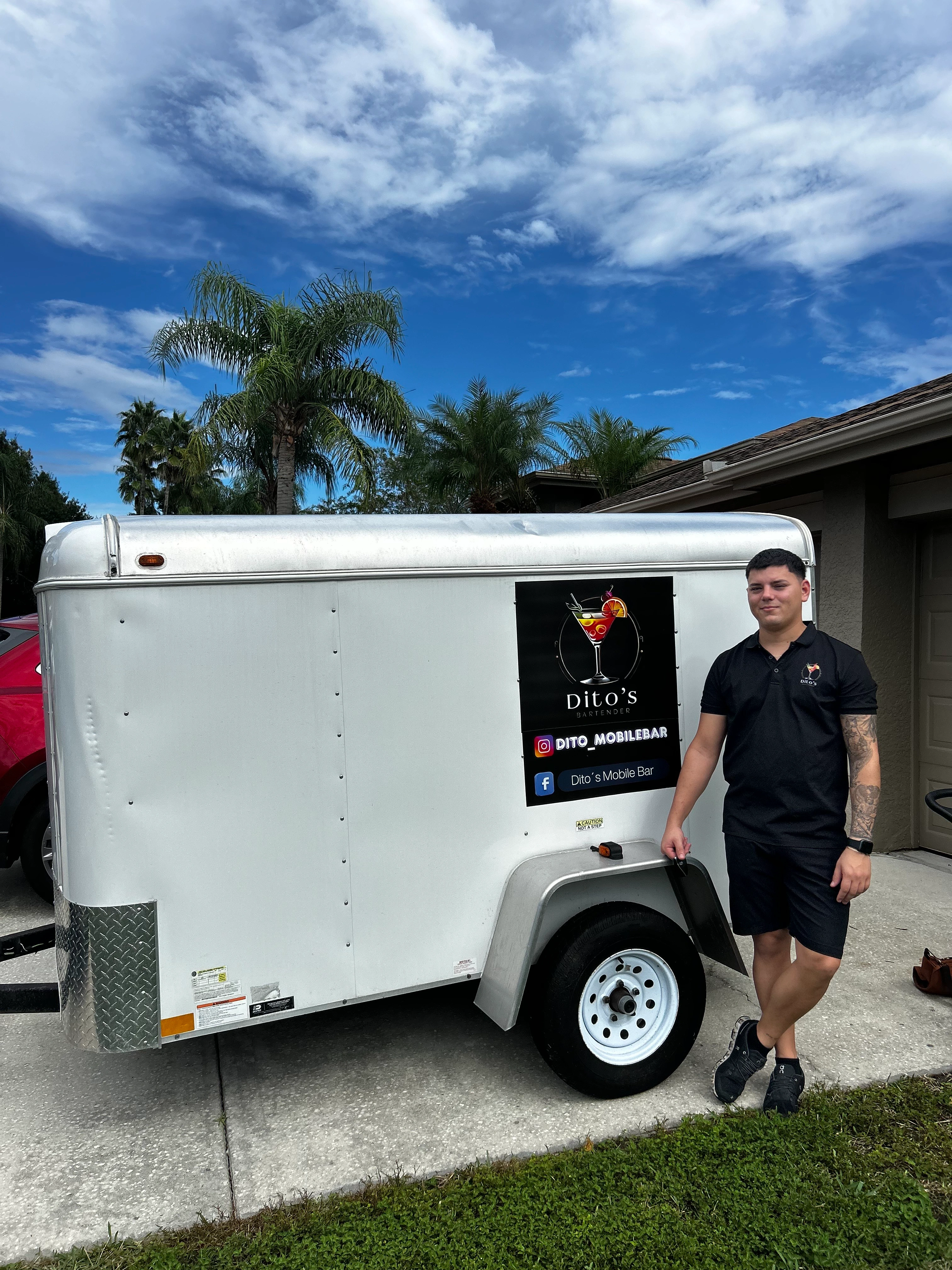 Mobile bar at corporate event